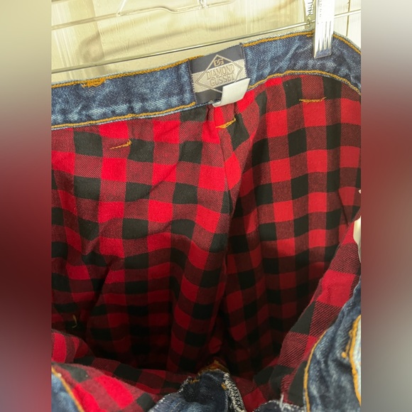 Diamond Gusset Flannel Lined Hybrid Carpenter jeans size 35 x 30 - Picture 4 of 9